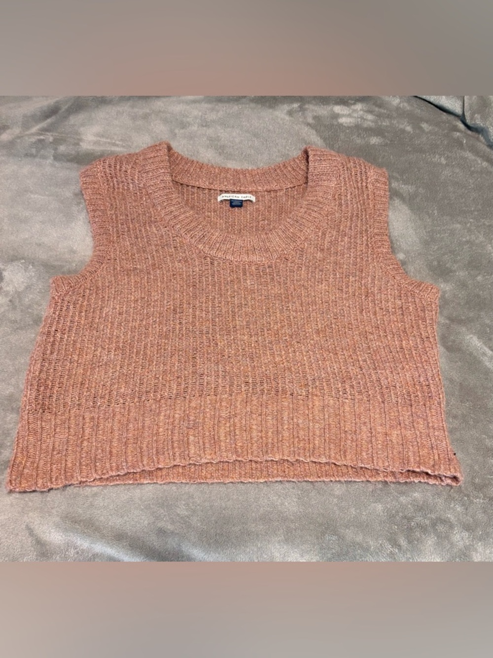 American Eagle Outfitters Dusty Rose Knit Sweater Vest